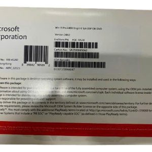 Phần mềm Microsoft Windows Pro 11 64Bit Eng Intl 1pk DSP OEI DVD (FQC-10528)