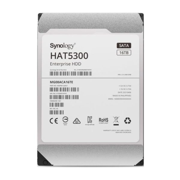 Ổ cứng HDD Synology HAT5300 16TB 3.5 inch 7200rpm, SATA 6Gb/s (HAT5300-16T)