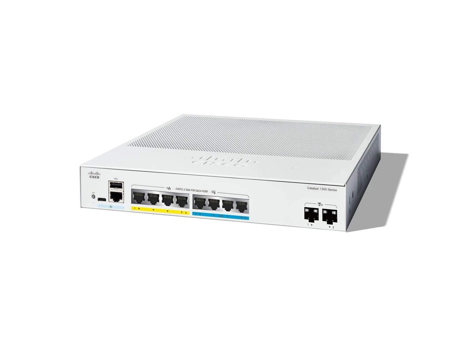 Switch Cisco Catalyst C1300-8T-E-2G 8-Ports GE, 2 Combo Uplink